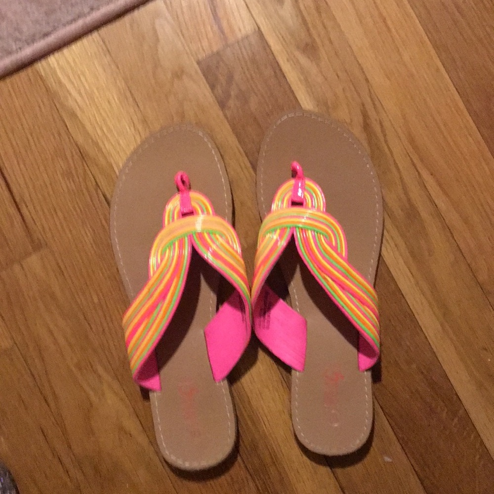 NWOT cute rainbow sandals - Picture 3 of 4